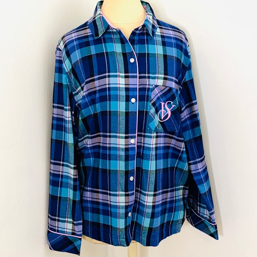 Victoria’s Secret Pajamas Shirt Plaid Size S/P NWT